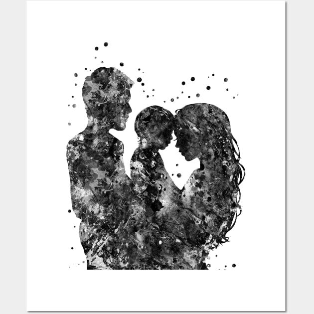 Mother father and son, family Wall Art by RosaliArt